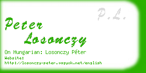 peter losonczy business card